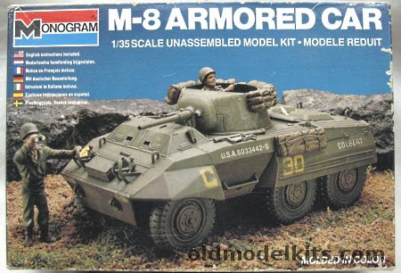 Monogram 1/35 M-8 Armored Car, 6402 plastic model kit